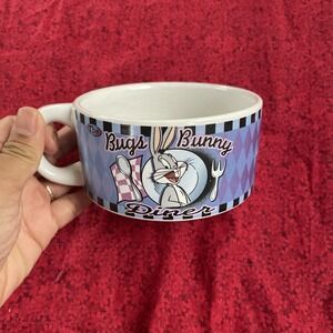 Bugs Bunny Diner Soup Cup Coffee Mug 4.25"